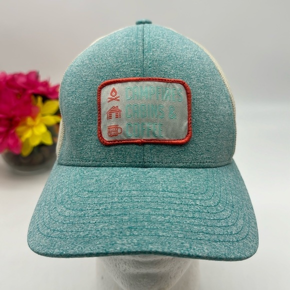 Campfire Cabins and Coffee Trucker Hat Adjustable HT6682 - Picture 1 of 4
